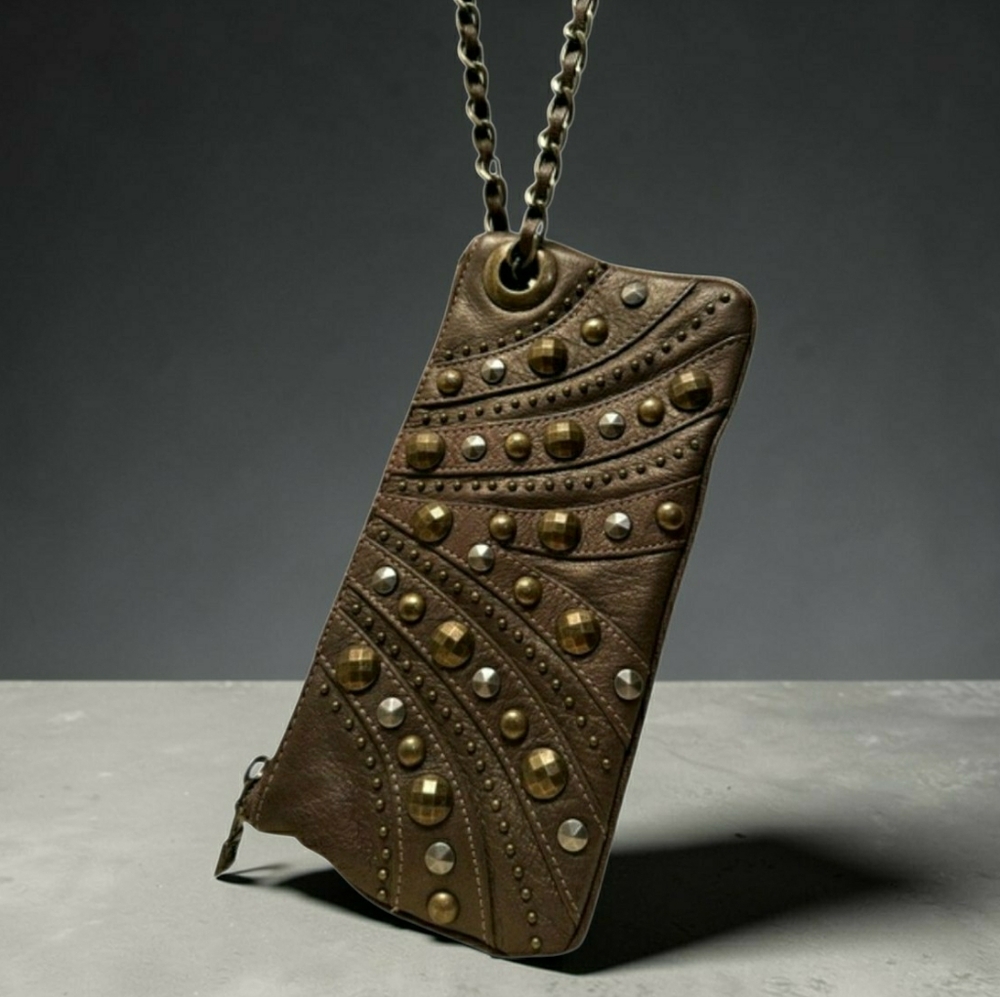 Betsey Johnson - Studded Brown Wristlet